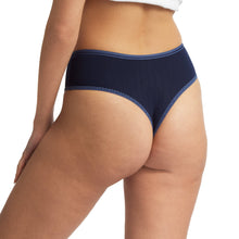 MoveCalm Hi-Rise Thong | Blackberry Crumble/Waterfall Blue