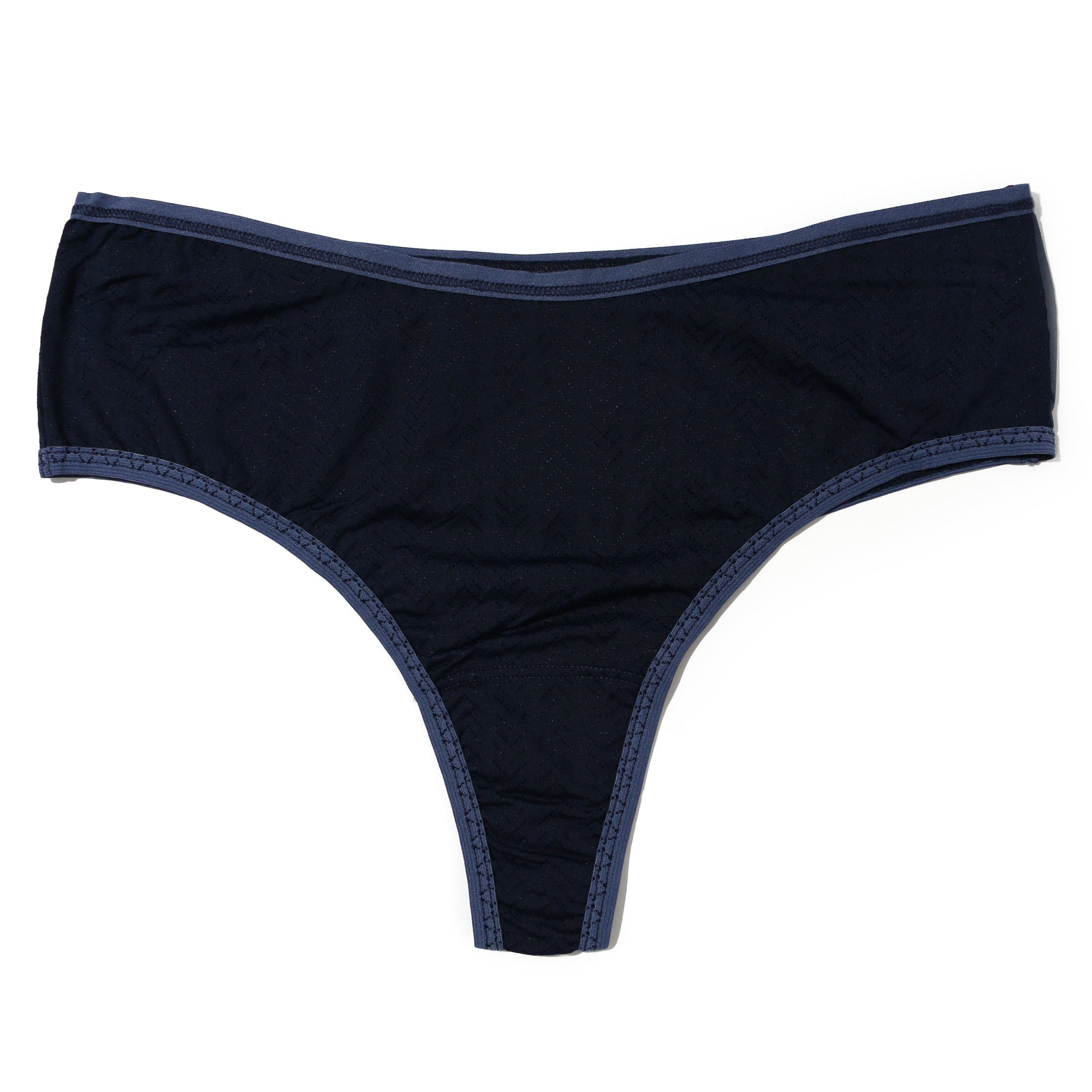 MoveCalm Hi-Rise Thong | Blackberry Crumble/Waterfall Blue