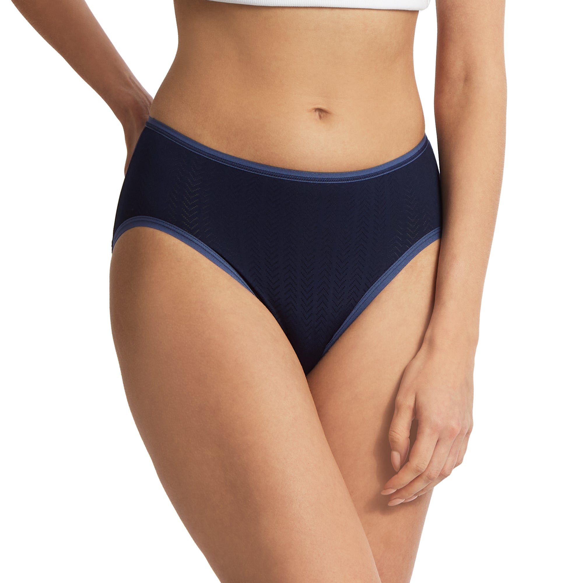 Movecalm High Waist Brief | Blackberry Crumble/Waterfall Blue