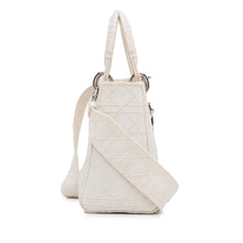 Dior | Pre-Owned Medium Canvas Cannage Lady D Lite - II | White
