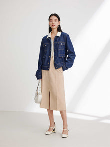 Wool Skirt | Khaki
