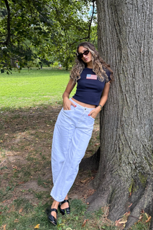 Flying Monkey | Portugal Barrel Jean White | White