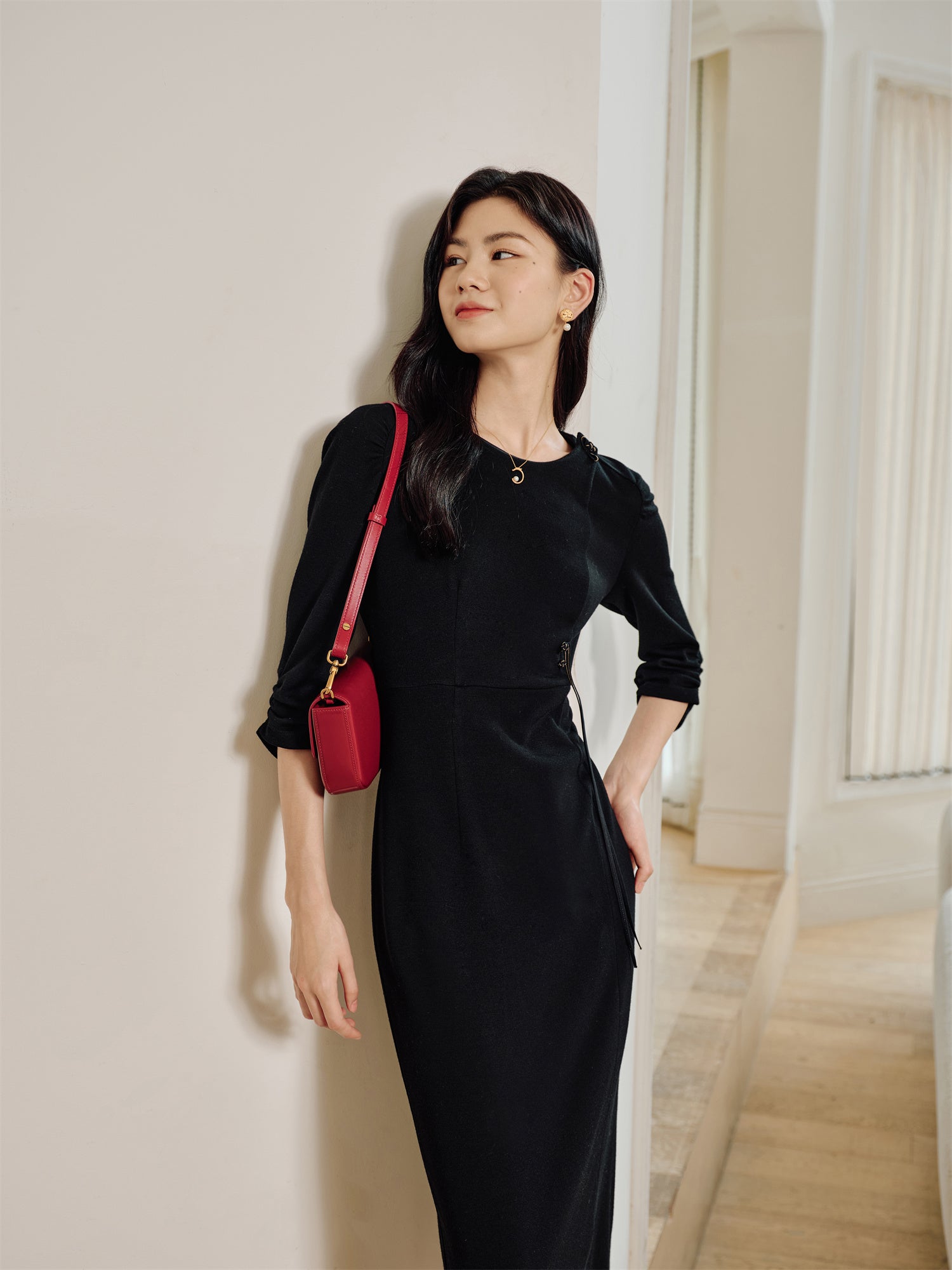 Elegant Fitted Dress | Black