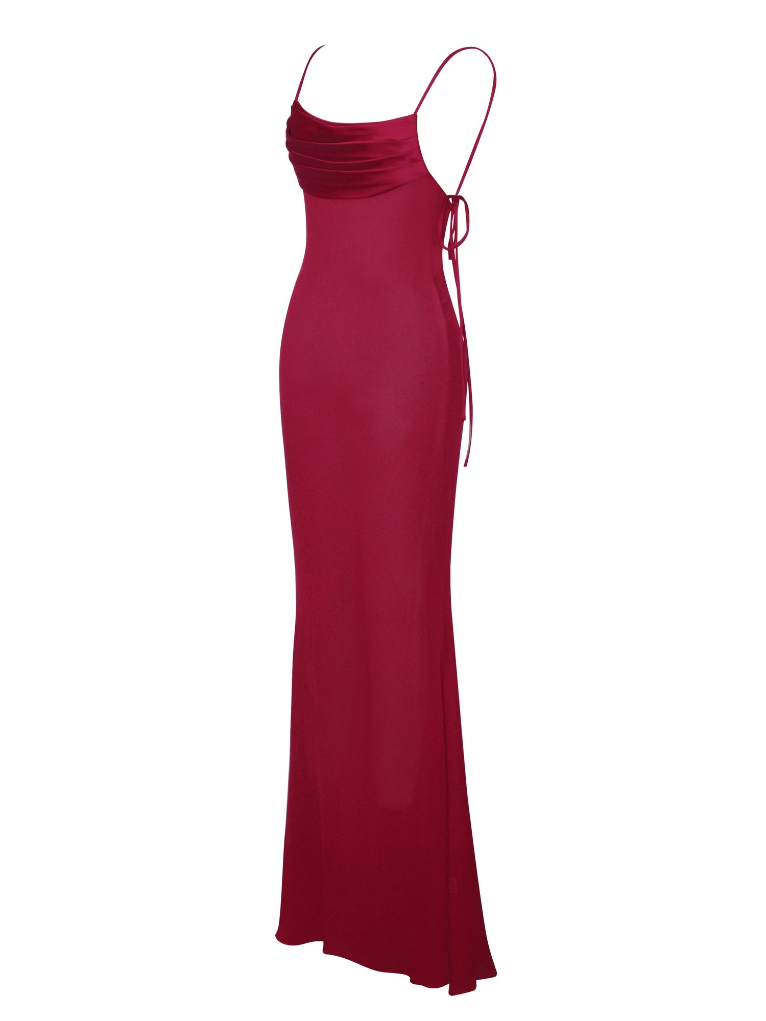 Tatiana Rayon Backless Maxi Dress | Burgundy