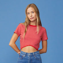 Stripe Cropped Top | Women | Blood Red