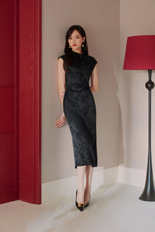 Chinese-Style Decorative Buckle High Heels | Black