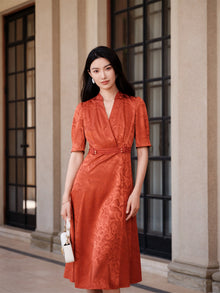 Mulberry Silk Dress | Orange
