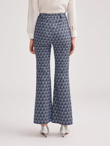 Retro Flared Pants | Blue
