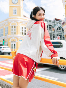Color Block Sports Jacket | Beige