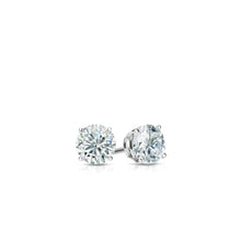 Studs Earrings | Round Cut 2Ct Lab Diamond | Silver