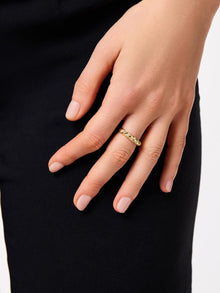 14K Gold Plated Cubic Zirconia Band Rings For Women Ana Luisa Presley