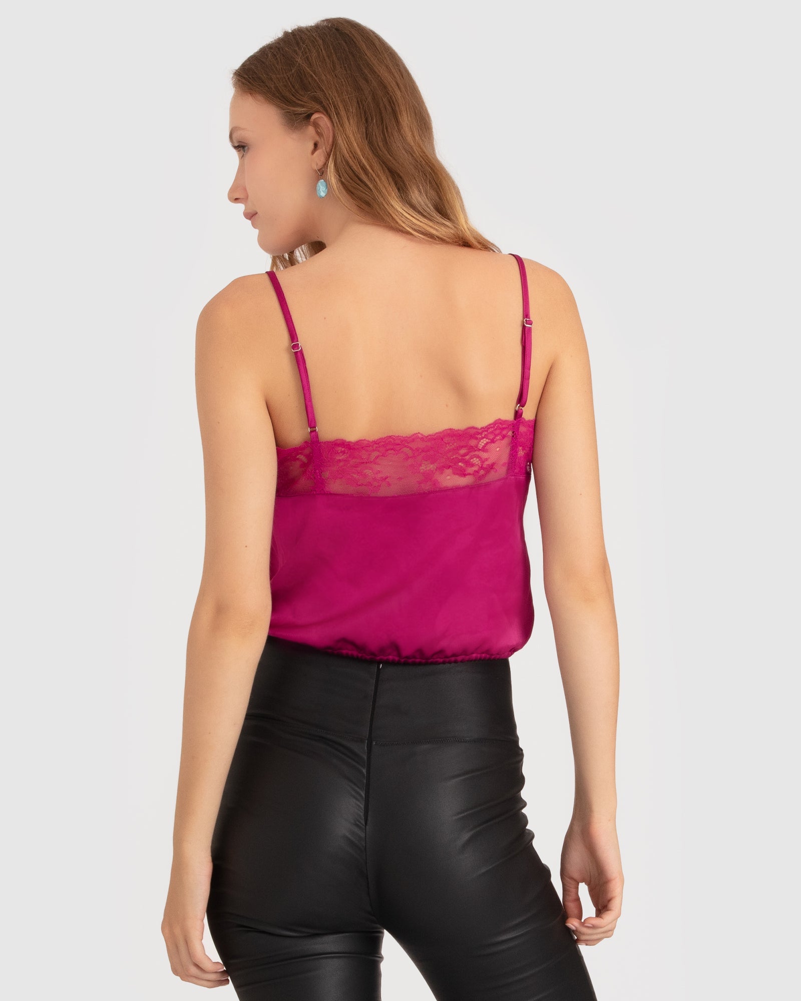 Women | Friday Nights Lace Cami | Fuchsia