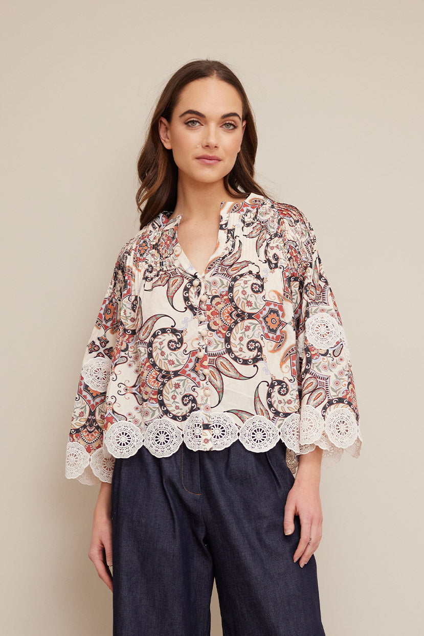 Emma Top | Turtledove Vintage Paisley