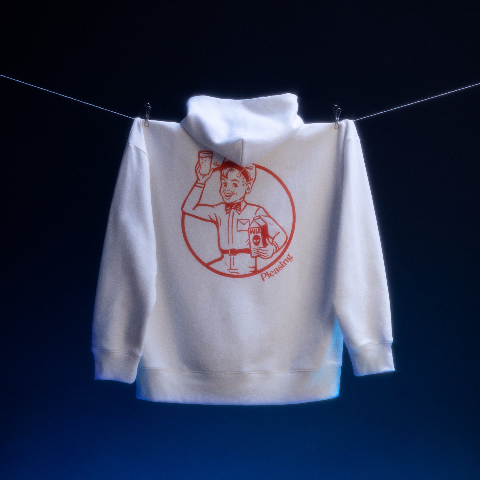 The AstroMilk Man Zip-Up Hoodie | White