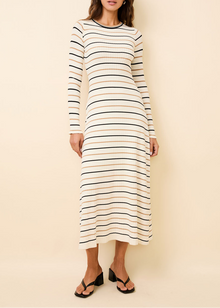 Womens | Dora Ribbed Knit Dress | Brule Multi Stripe