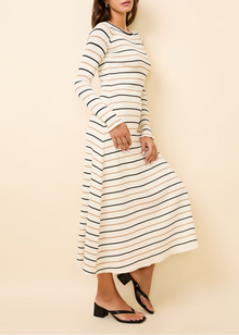 Womens | Dora Ribbed Knit Dress | Brule Multi Stripe