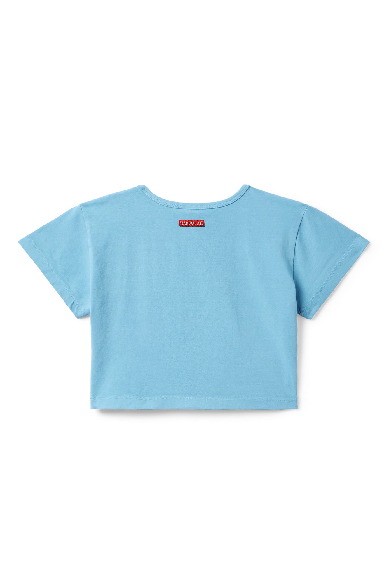 Women | Vintage Side Stripe Crop Workout Tee | Sky