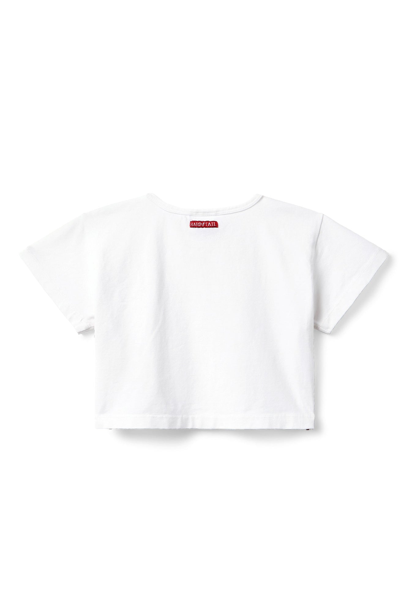 Women | Vintage Side Stripe Crop Workout Tee | White