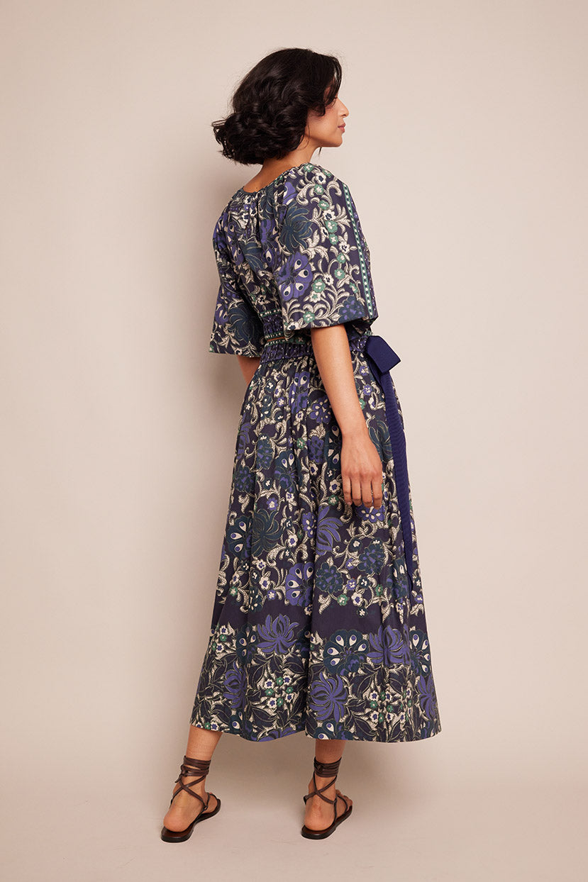 Benny Top | Blue Bogata Scarf