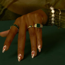 The Malachite Valine Ring | 18KT Gold Vermeil