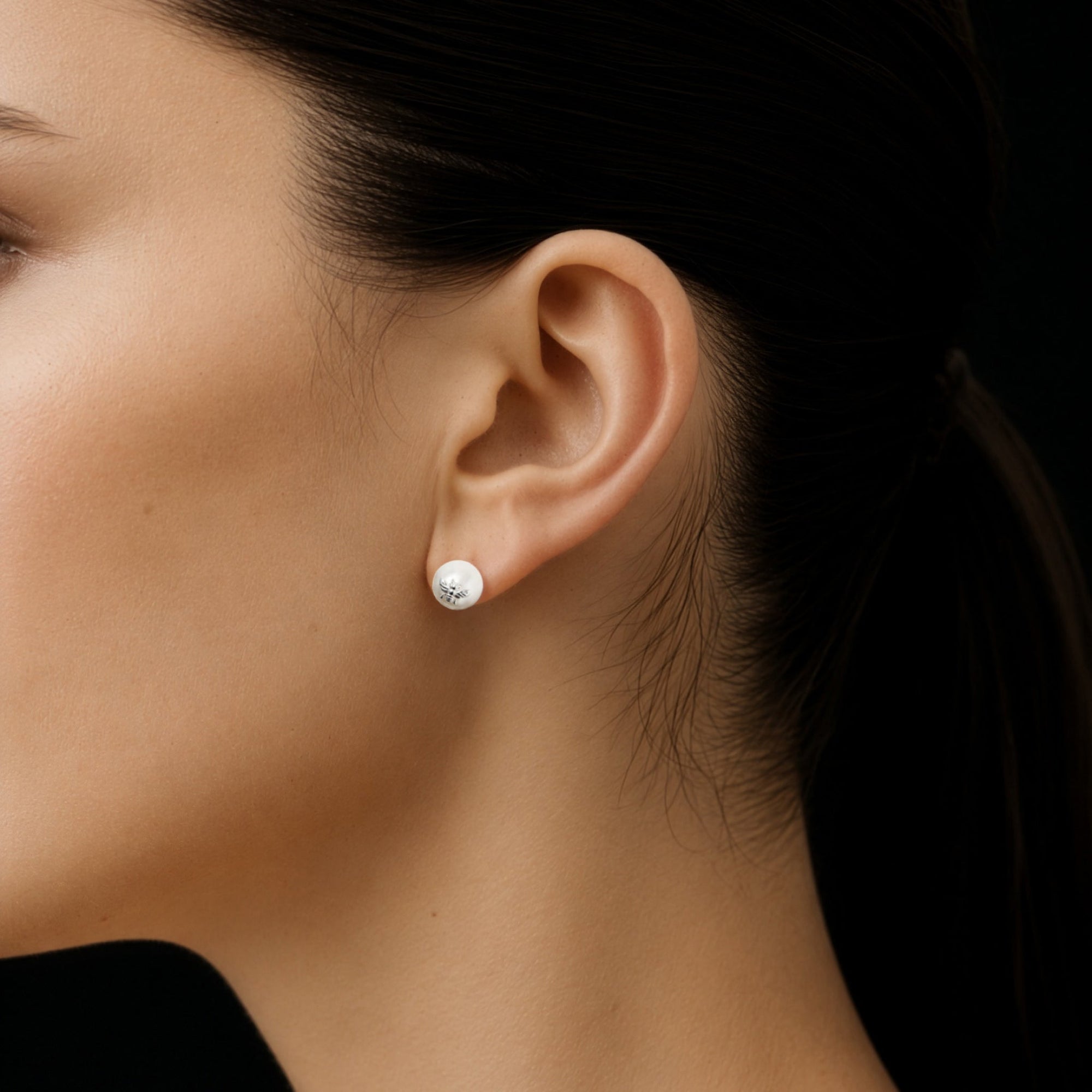 Bee Earrings | Sterling Silver | Freshwater Pearl