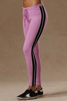 Women | Vintage Side Stripe Drawstring Legging | Violet
