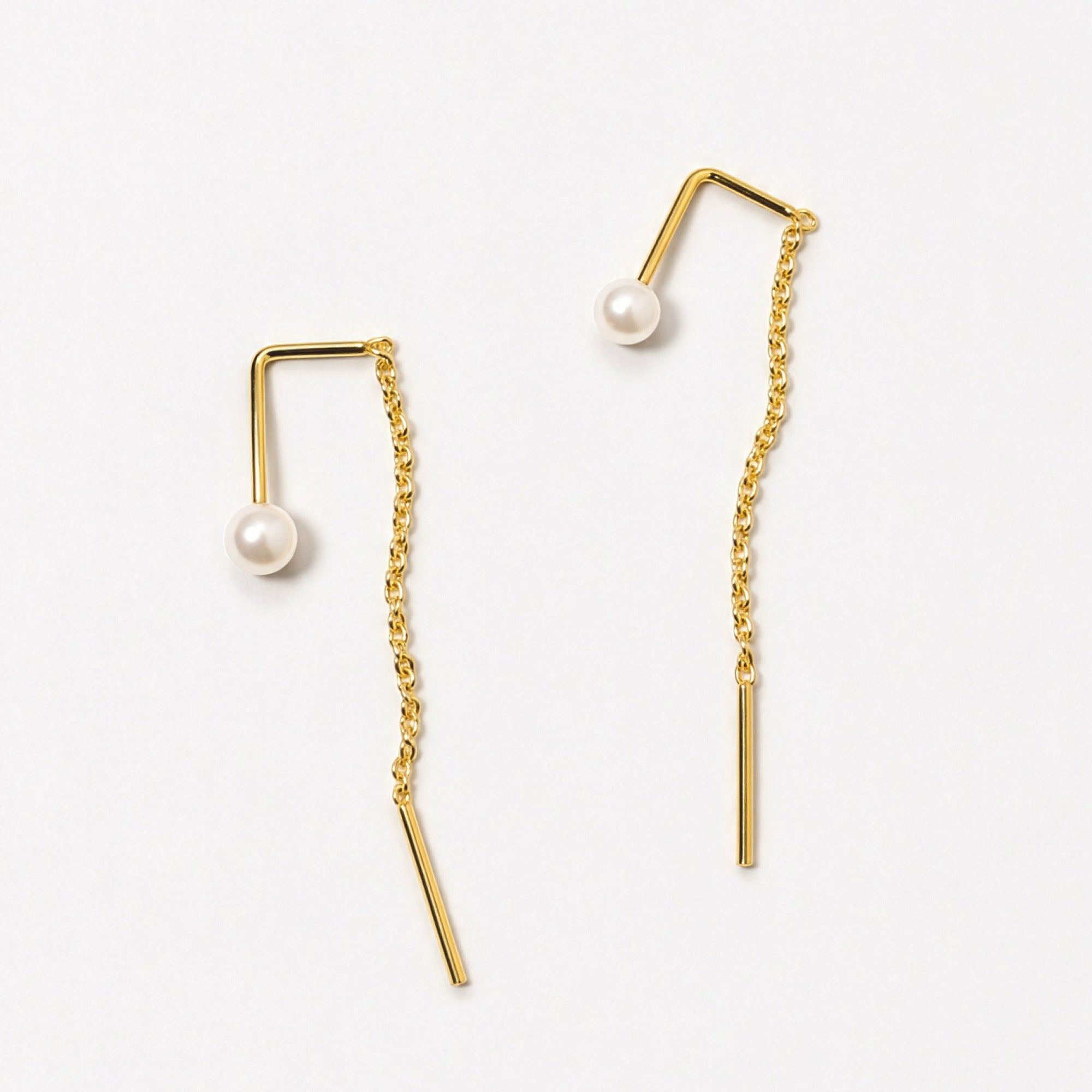Sev Earrings | 18K Gold Plated on Sterling Silver | Freshwater Pearl