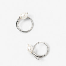 Swirl Earrings | Sterling Silver | Freshwater Pearl