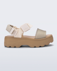 Kick Off Platform | Beige/Glitter