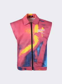 Men | MSFTSrep | Trippy Summer Workwear Vest | Multi Red