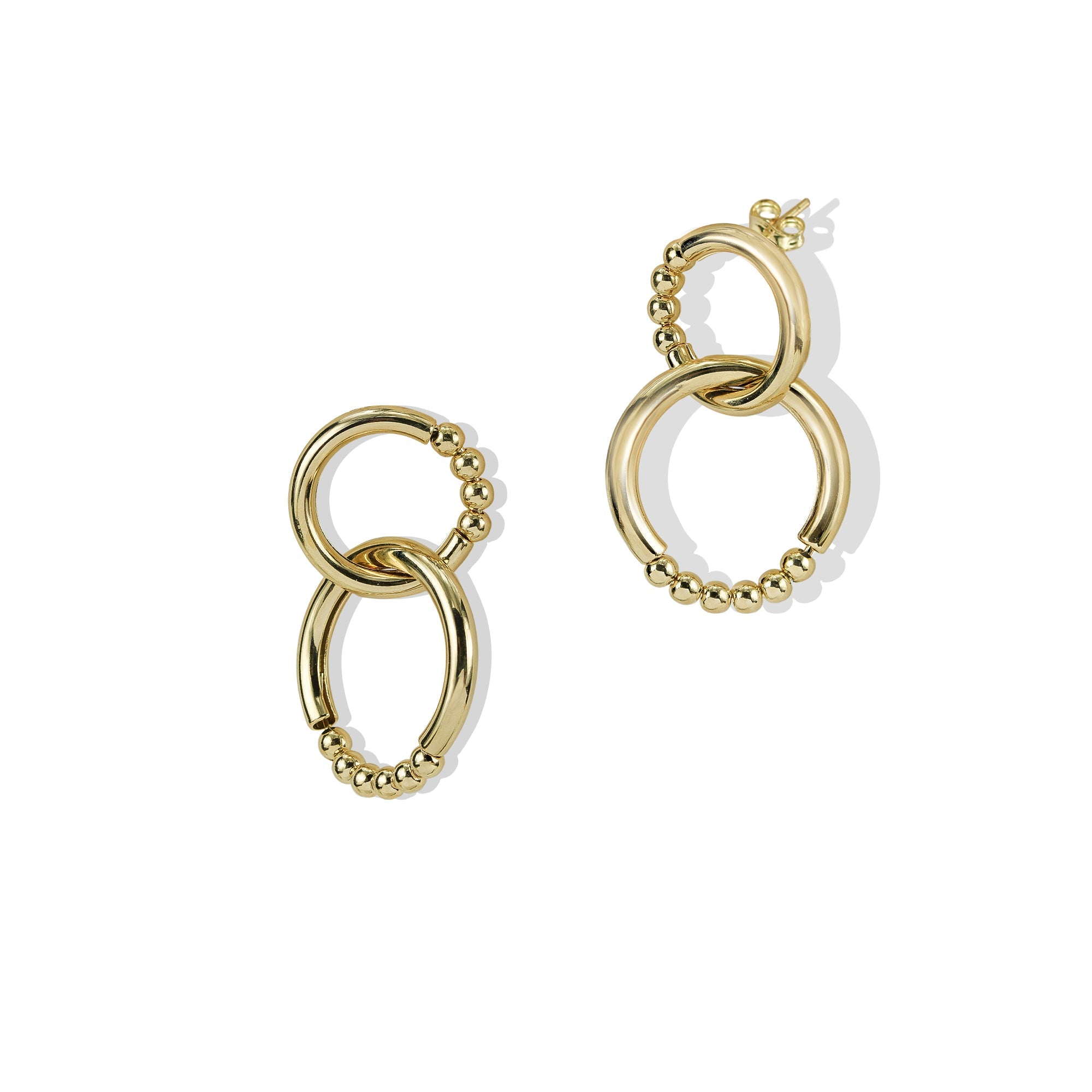 The Castilla Double Link Earring | 18K Yellow Gold-Plated