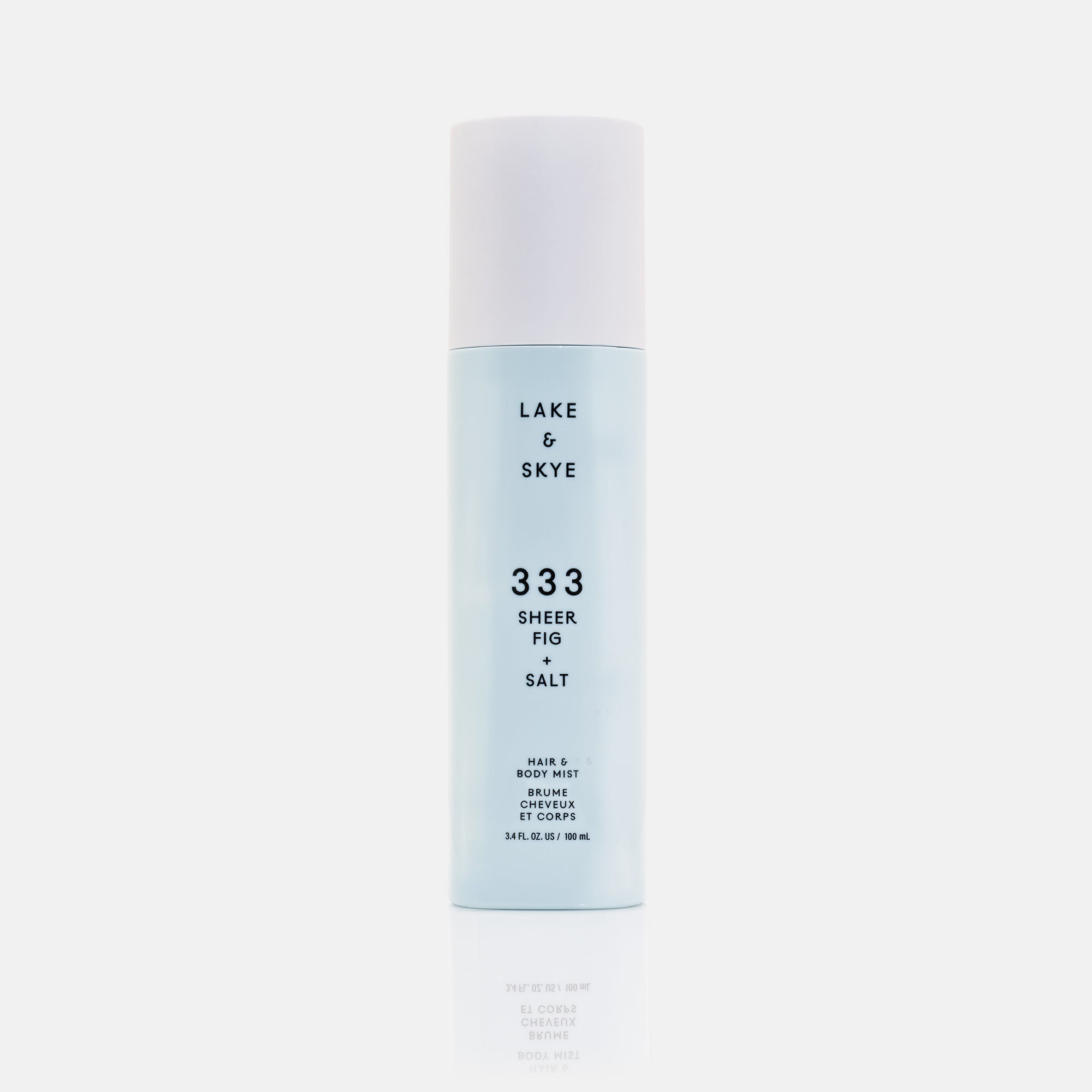 Lake and Skye Tru Fragrance & Beauty LLC | 333 Sheer Fig + Salt Hair & Body Mist | White/Blue