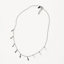 Drip Necklace | Sterling Silver | Black/Clear