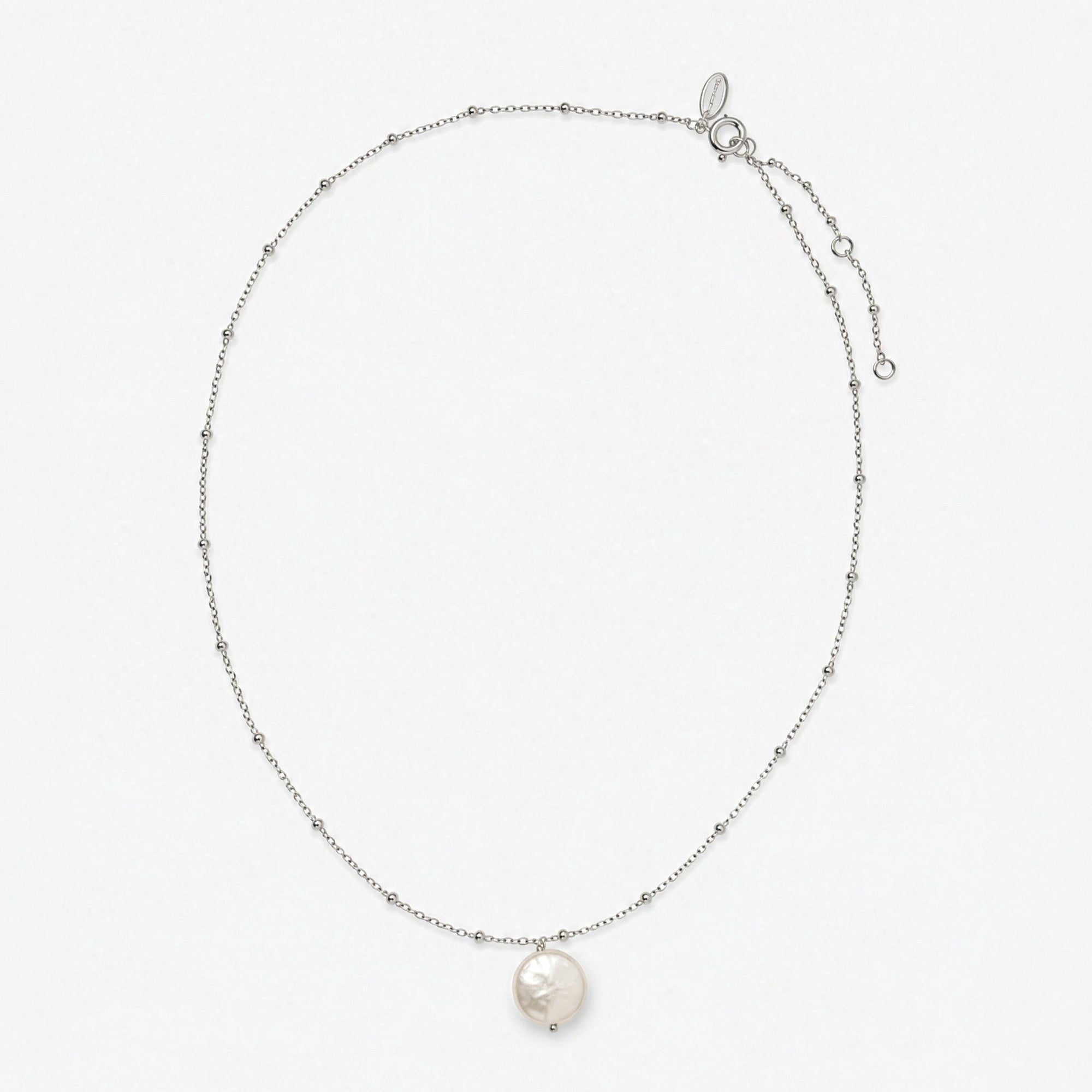 Solo Necklace | Sterling Silver | Freshwater Pearl