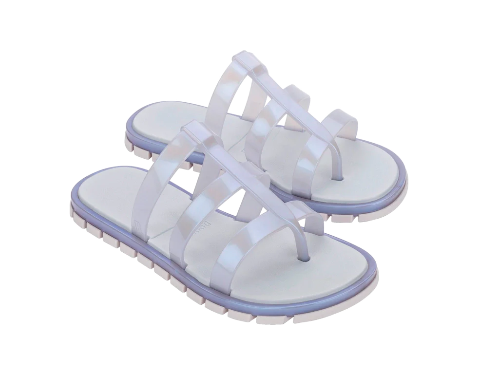 Path Slide | Pearlish Blue/White