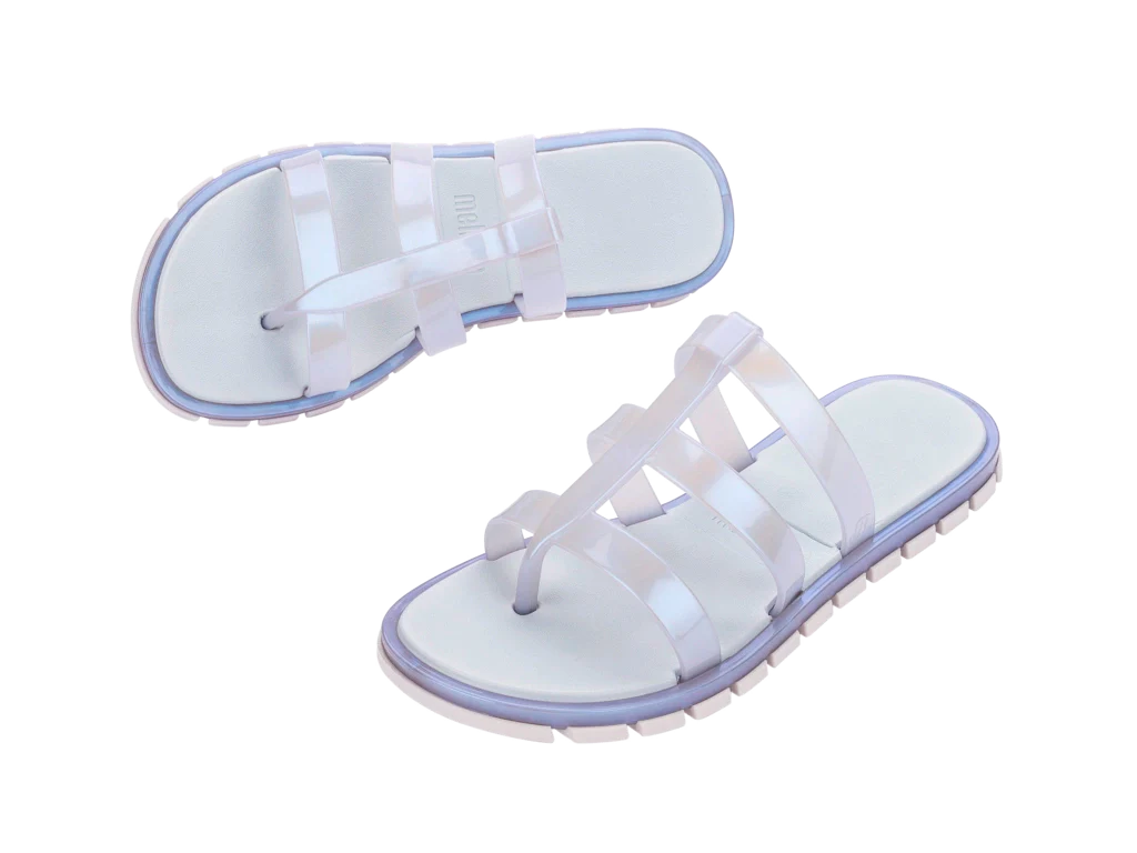 Path Slide | Pearlish Blue/White