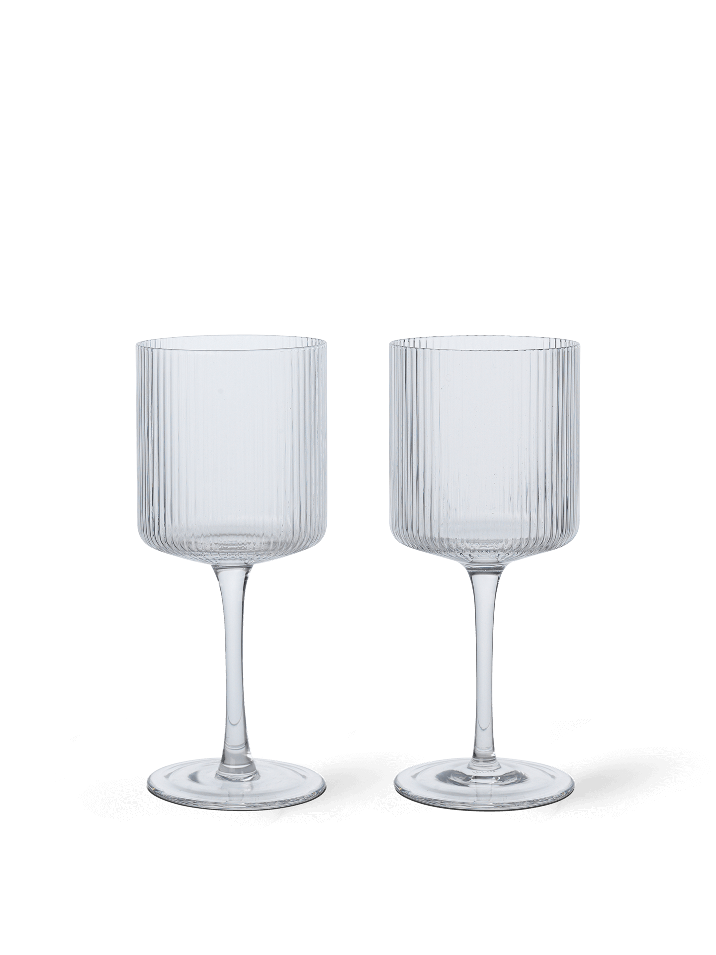 Ripple White Wine Glasses | Set of 2 | Clear