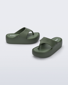 Melissa Free Platform Thong | Green