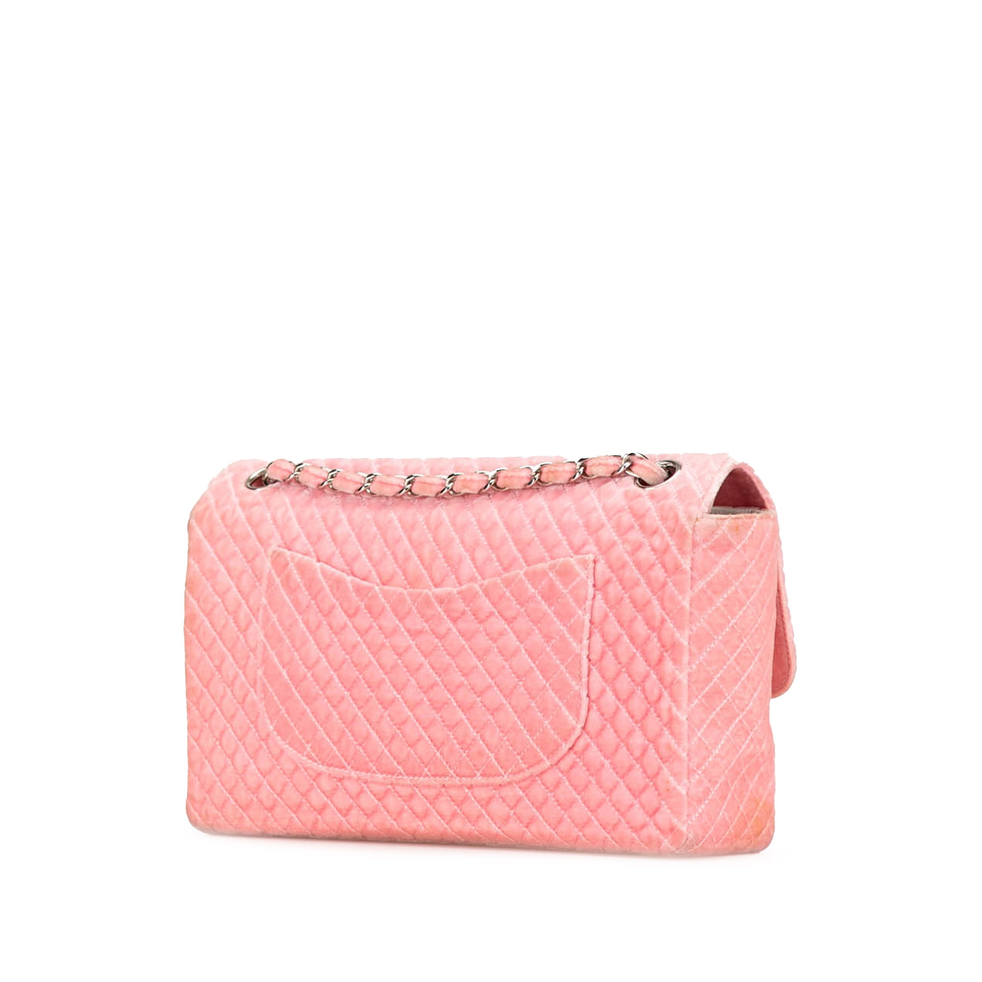 Chanel | Pre-Owned Medium Micro Quilted Velvet CC Flap | Pink