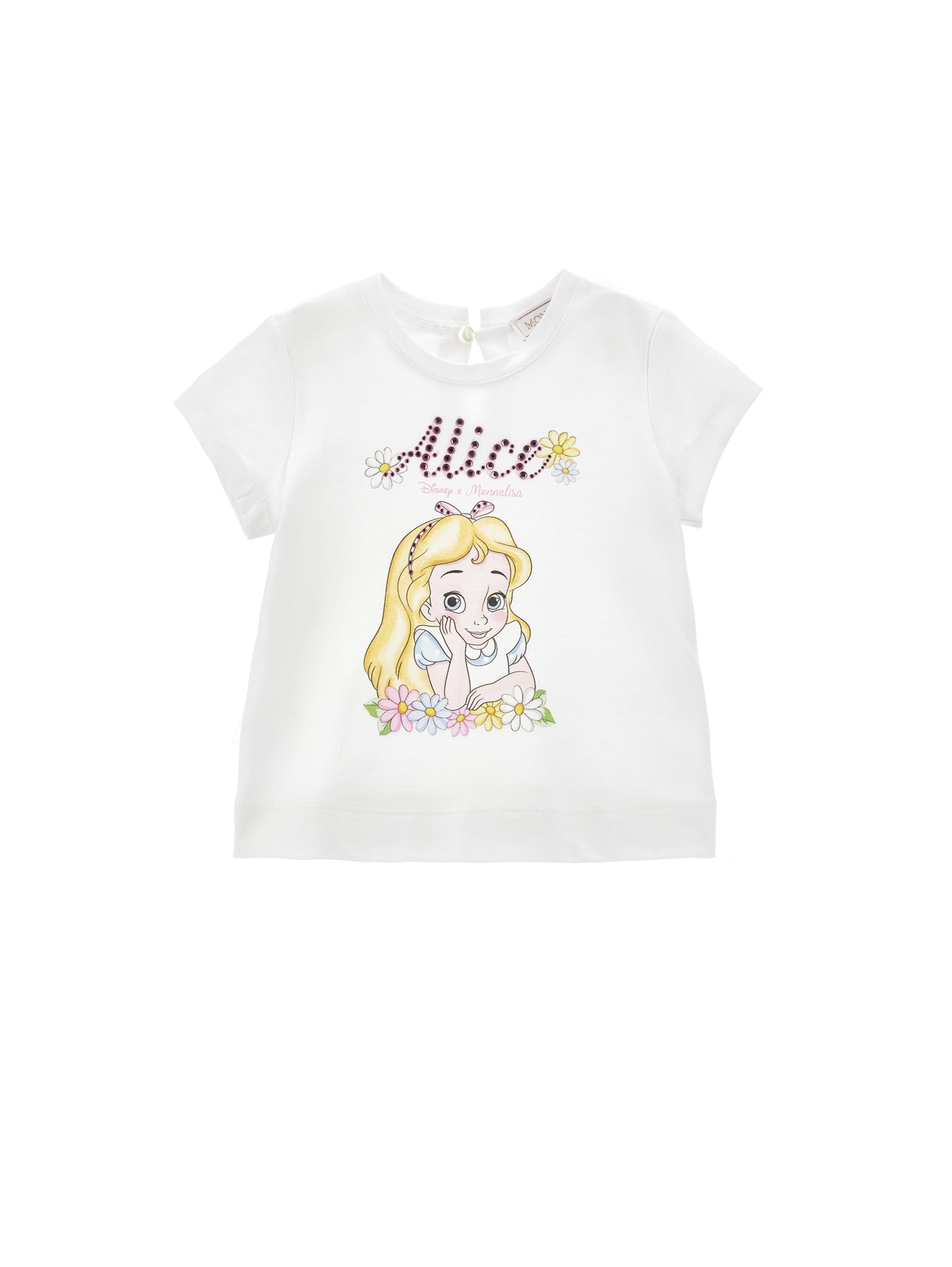 Girls | Alice Rhinestone T-Shirt | White