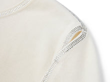 Wool Round Neck Knit Top | White