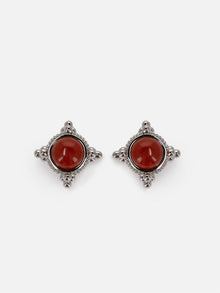 Earring | Silver/Red Agate