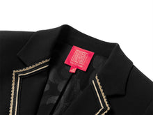 Triacetate Waist-tailored Suit Jacket | Black