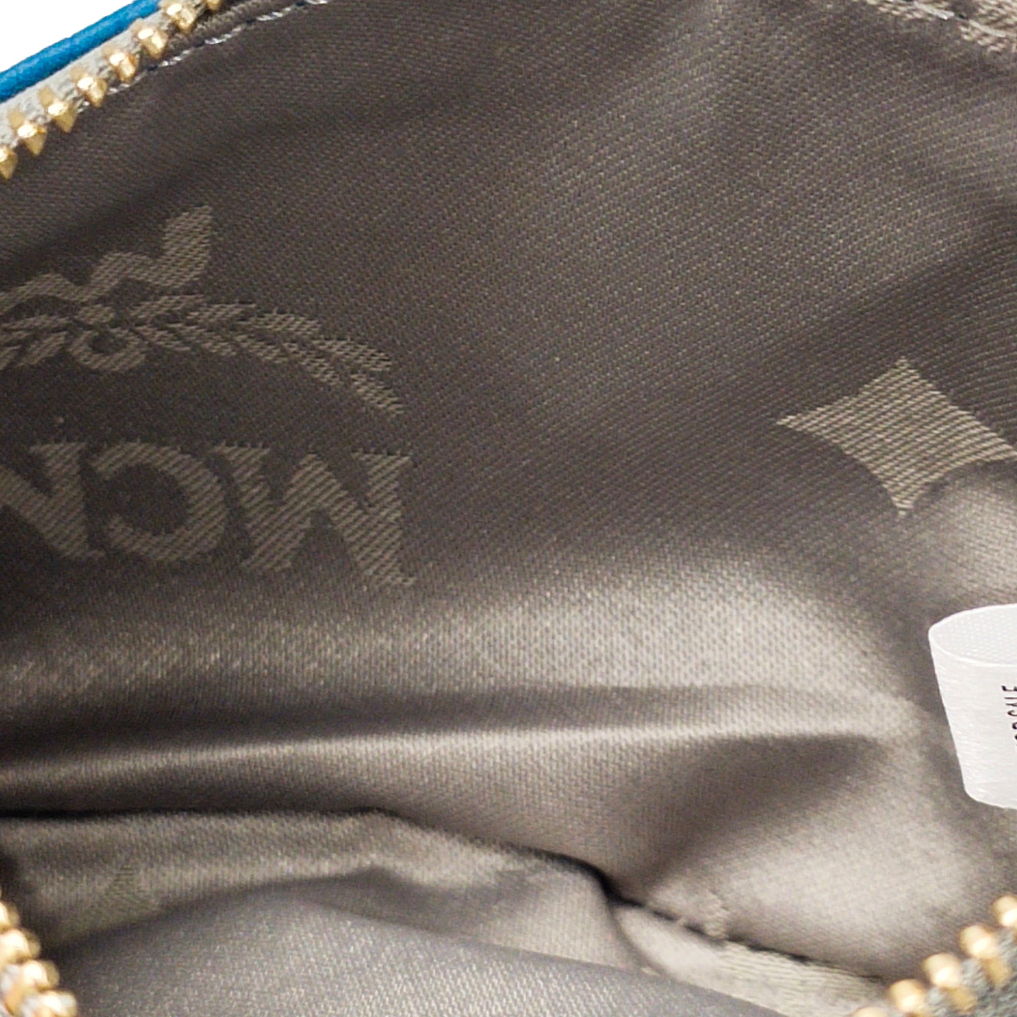 MCM | Pre-Owned Leather Visetos Coin Pouch | BlueSilverSilver