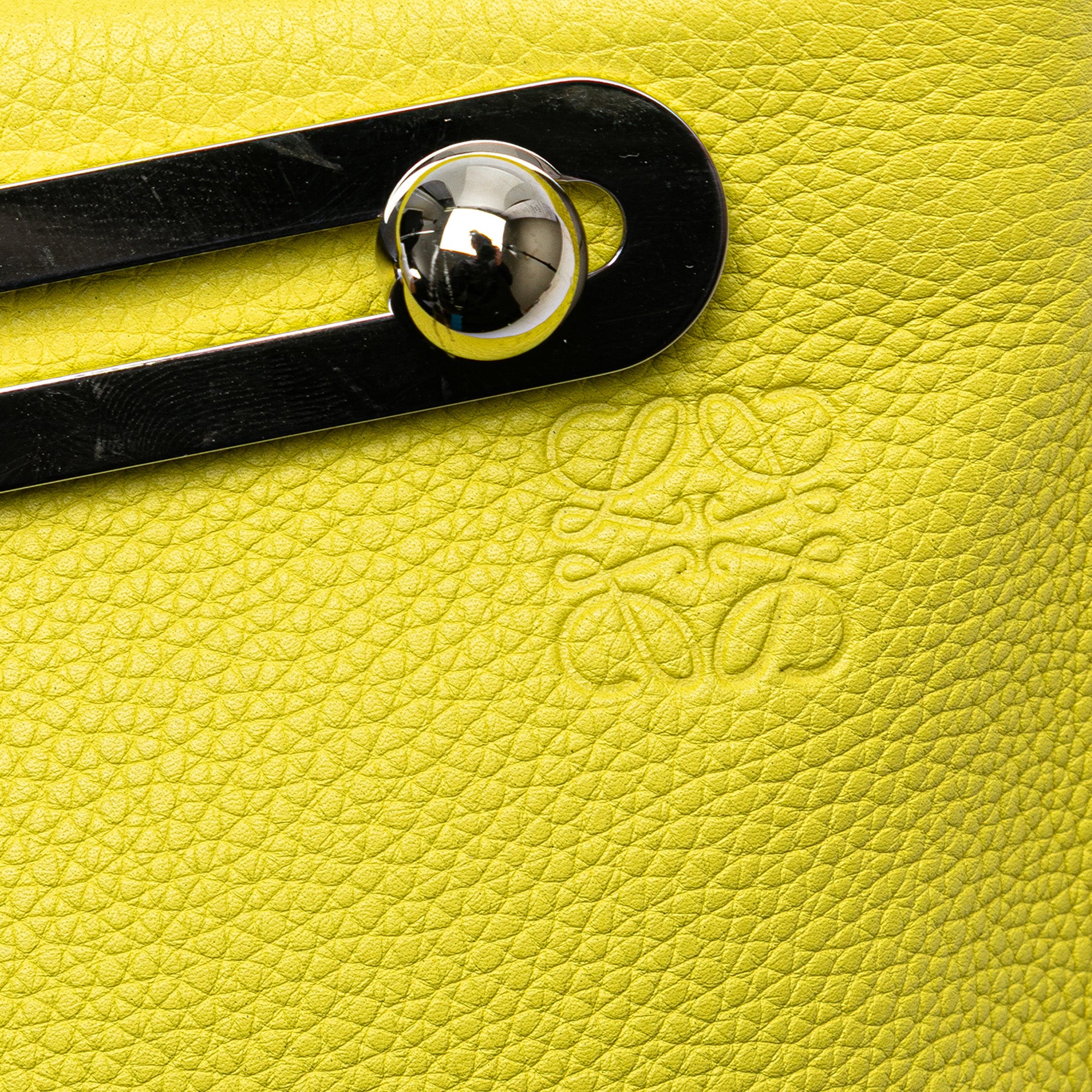 Loewe | Pre-Owned Small Leather Missy Satchel | Yellow/Neon Yellow