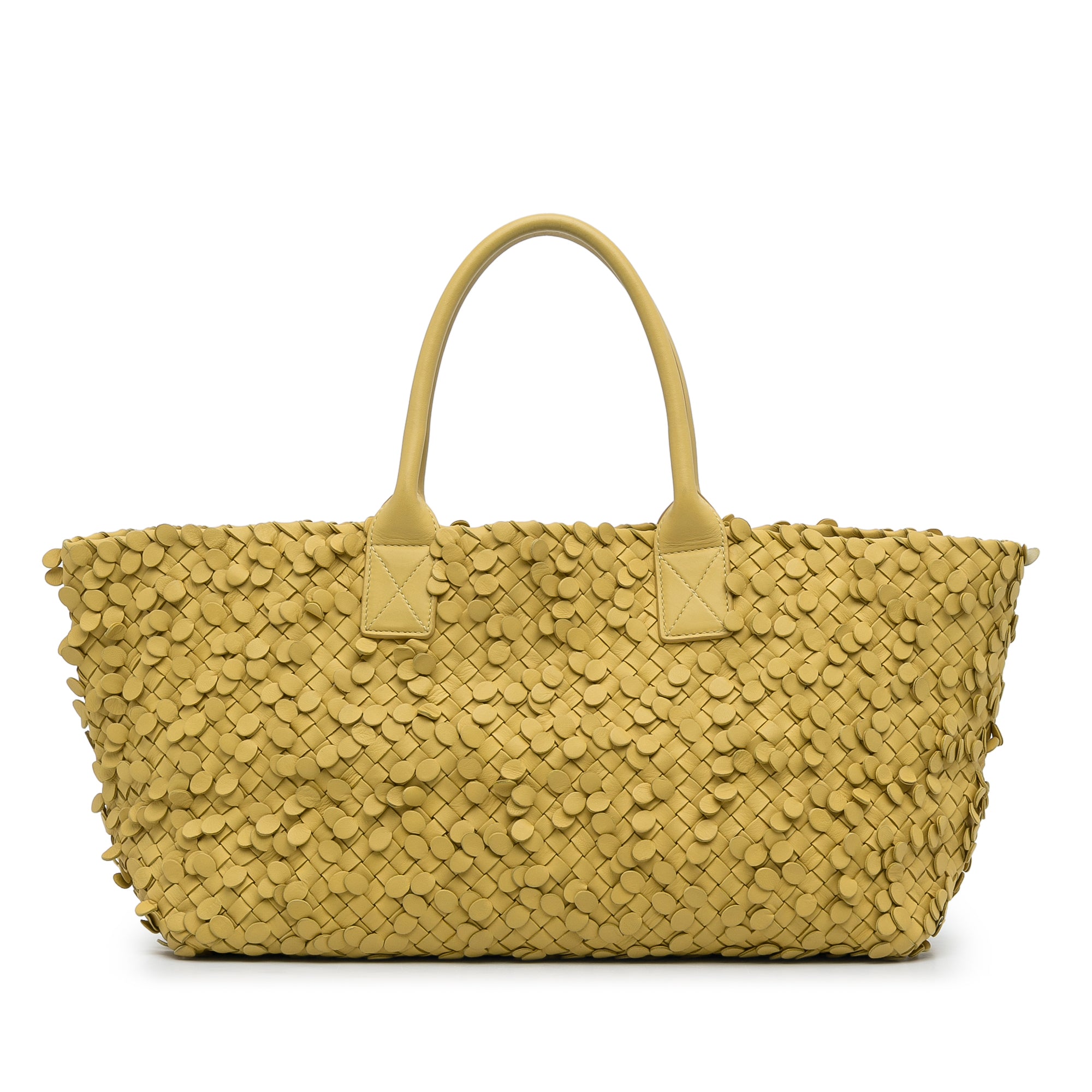 Bottega Veneta Pre-Owned Poussin Paillettes Cabat Tote | Women | Yellow