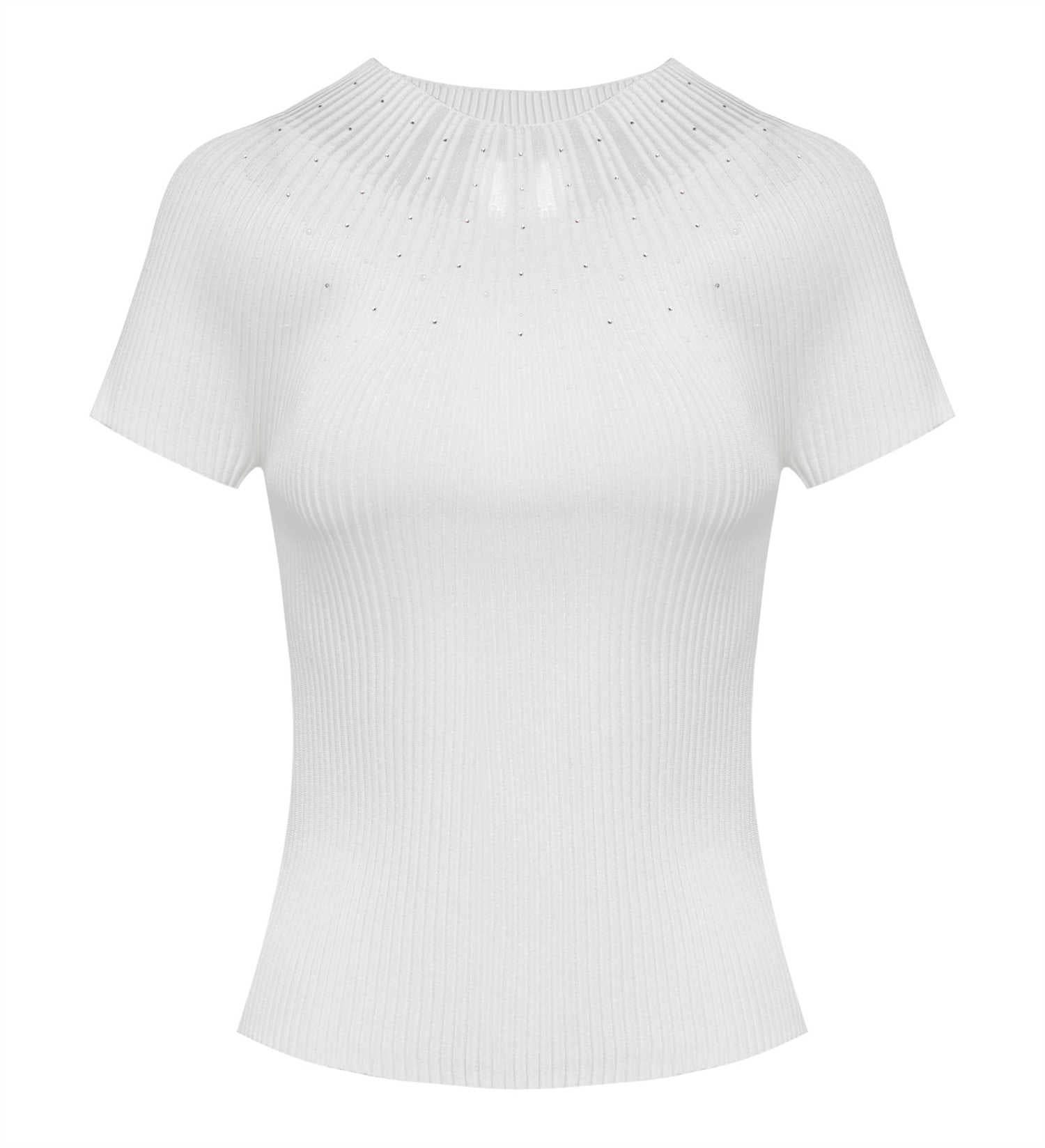 Triacetate Knit Cardigan | White