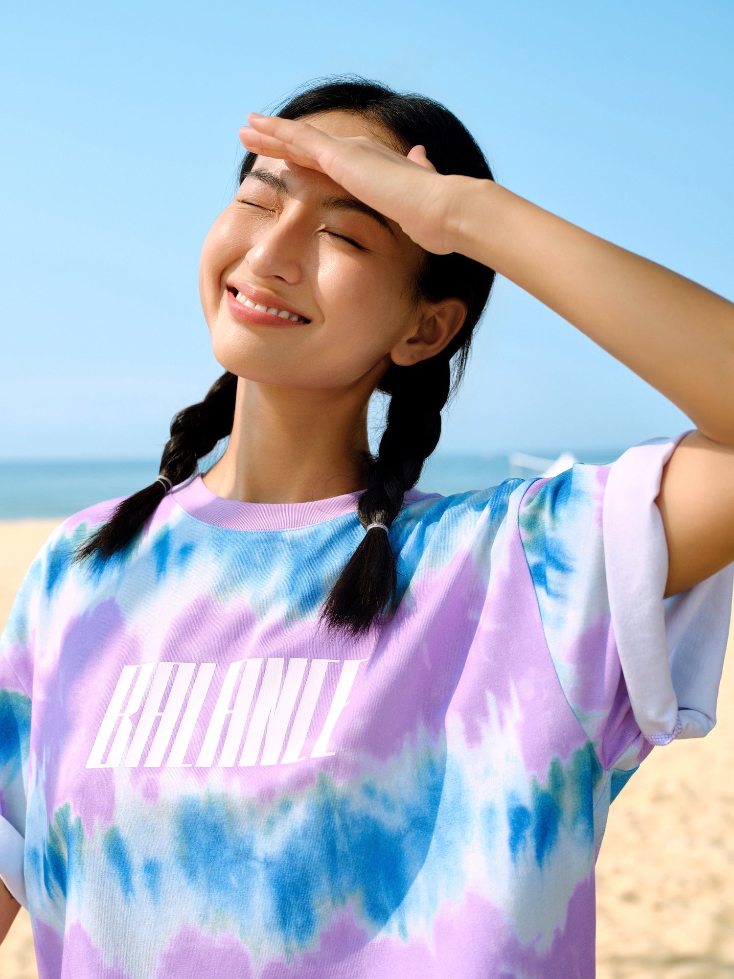 Loose Fit Printed Short-sleeve T-shirt | Purple