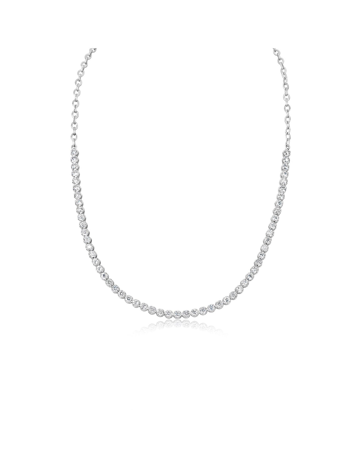 3 Carat Diamond Choker | 14K White Gold