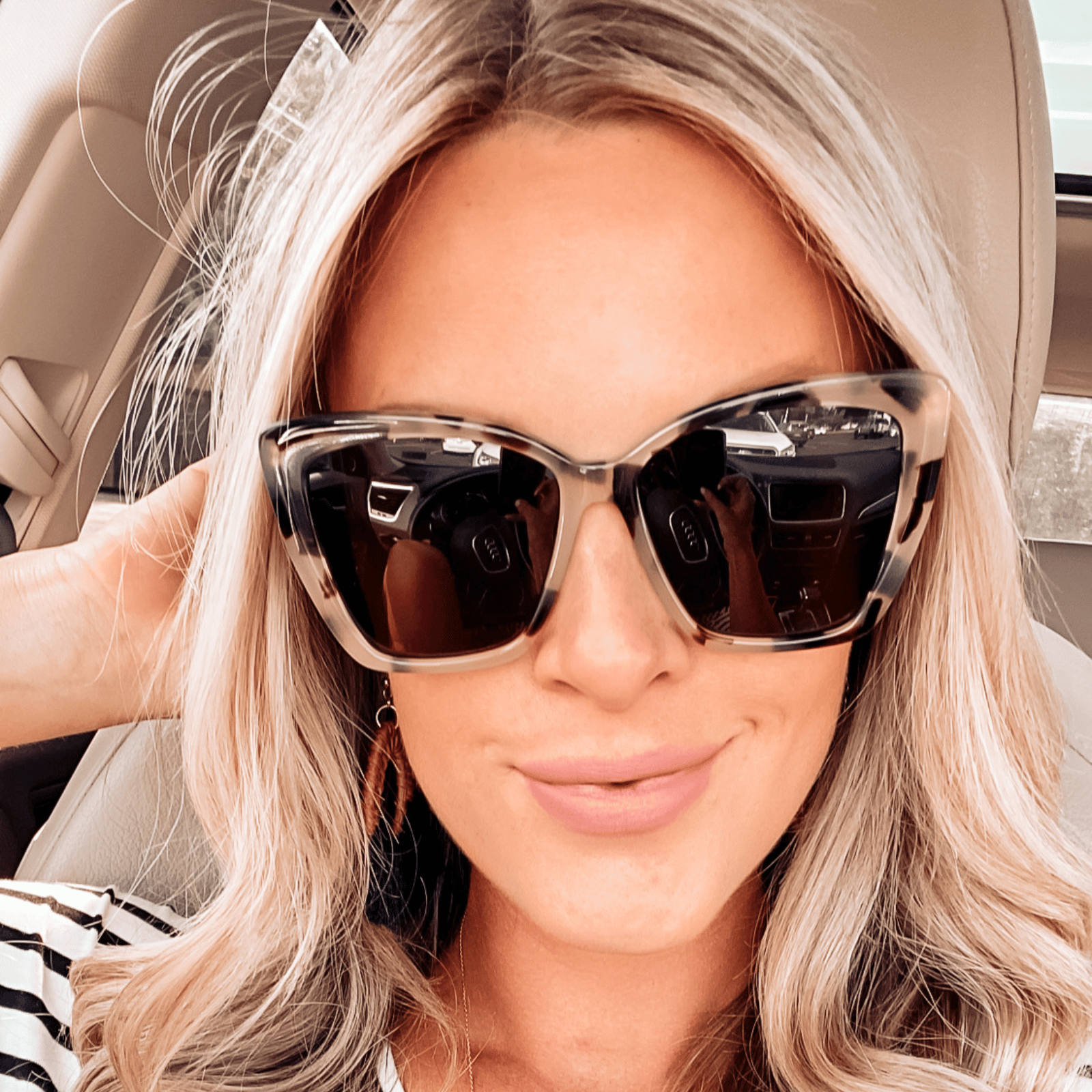 Womens | Becky II Sunglasses | Cream Tortoise | Grey Polarized Lenses